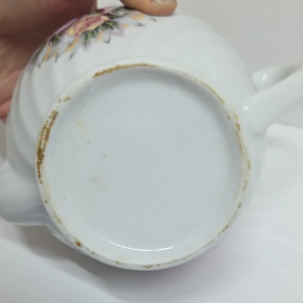 Floral White and Pink Teapot Set
